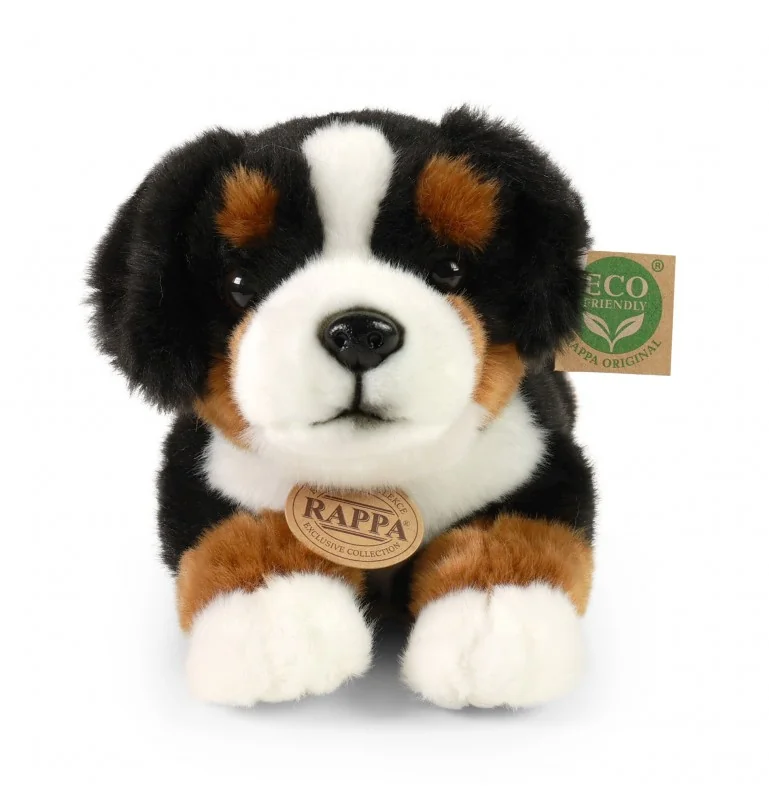 Uni-Toys Bouvier Bernois Couché - Peluche Chien 46 Cm - Doudou Réaliste Et Doux